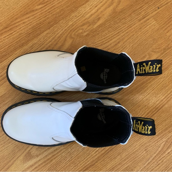 Dr. Marten’s Rewair Smooth Leather White Platform Chelsea Boots Size 7 - Picture 5 of 8